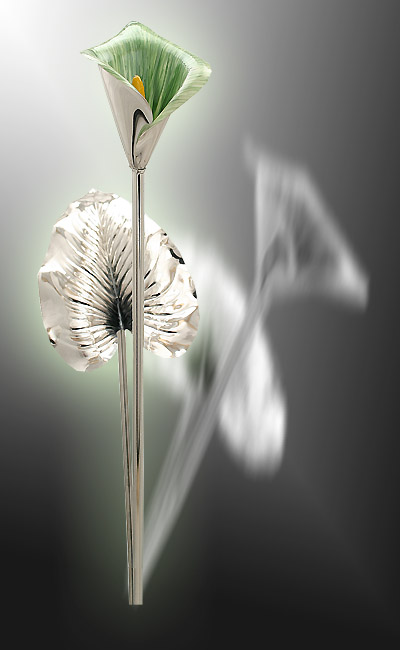 calla - www.giroartsrl.it - fiore d'argento