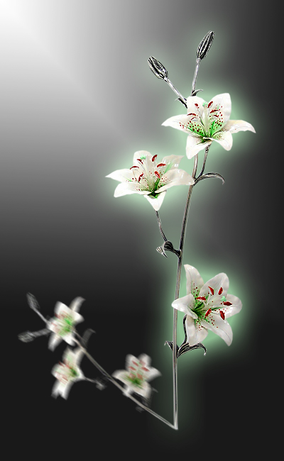 lilium - www.giroartsrl.it - fiore d'argento
